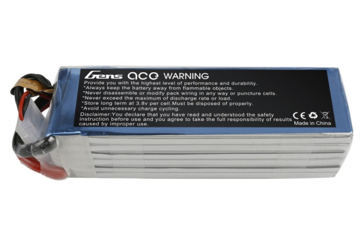 Gens Ace- 3000mAh 60C 6S1P 22.2V Lipo with EC5