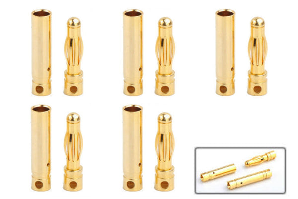AMASS - GC4010 4mm Gold Plated Bullet - 5 Pairs