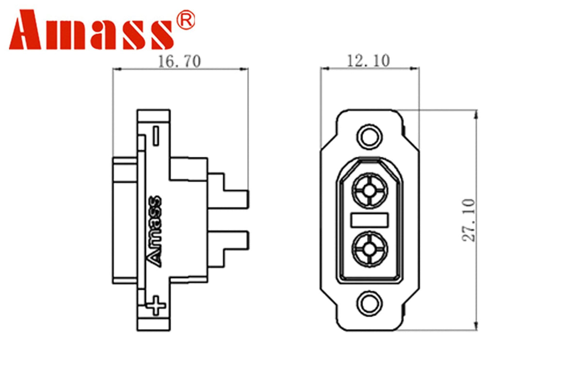 Amass - XT60EW-M - 1pc