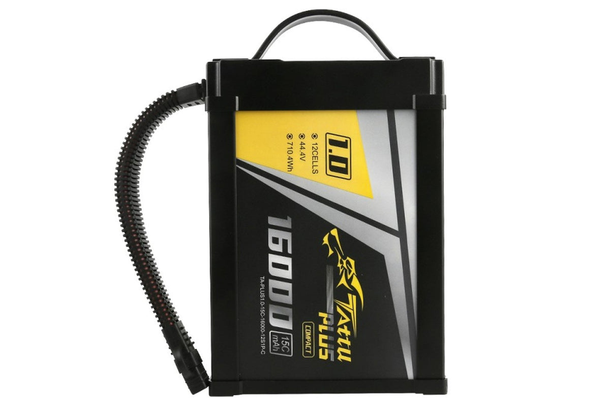 Gens Ace- Tattu Plus 1.0 COMPACT- 16000mAh 15C 12S1P 44.4V Lipo with XT90-S