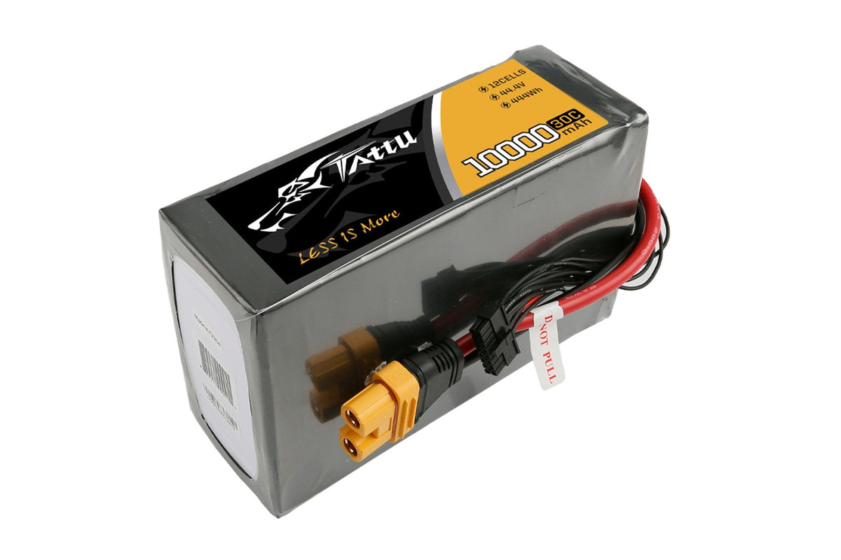 Gens Ace- Tattu- 10000mAh 30C 12S1P 44.4V Lipo with AS150U