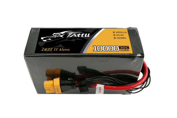 Gens Ace- Tattu- 10000mAh 30C 12S1P 44.4V Lipo with AS150U