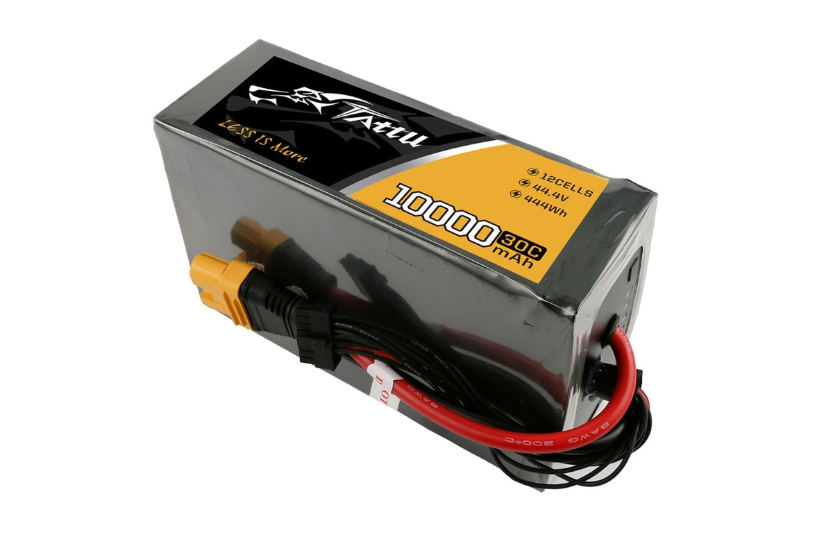 Gens Ace- Tattu- 10000mAh 30C 12S1P 44.4V Lipo with AS150U