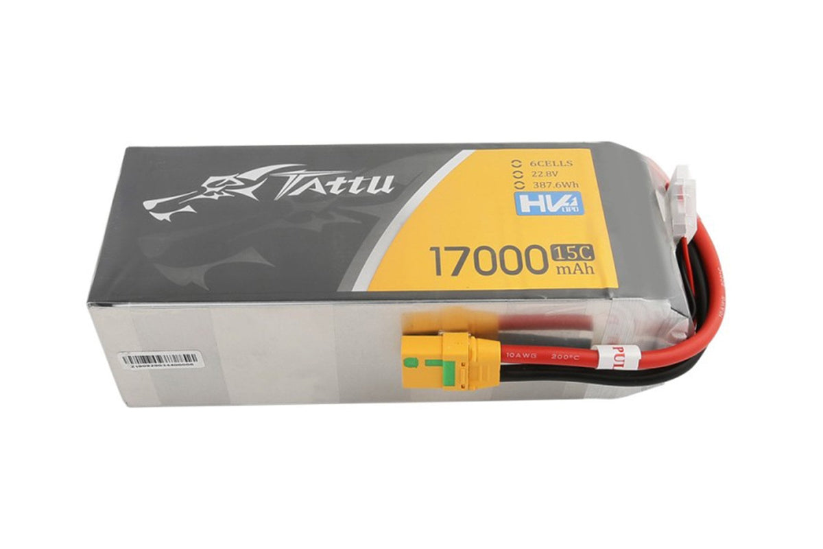 Gens Ace- G Tech, Tattu HV, 17000mAh 15C 6S1P 22.8V Lipo-XT90-S