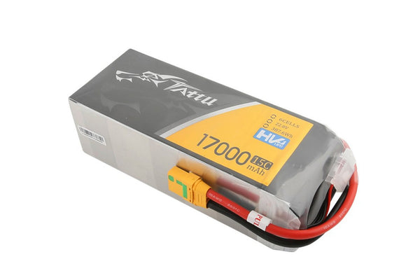 Gens Ace- G Tech, Tattu HV, 17000mAh 15C 6S1P 22.8V Lipo-XT90-S