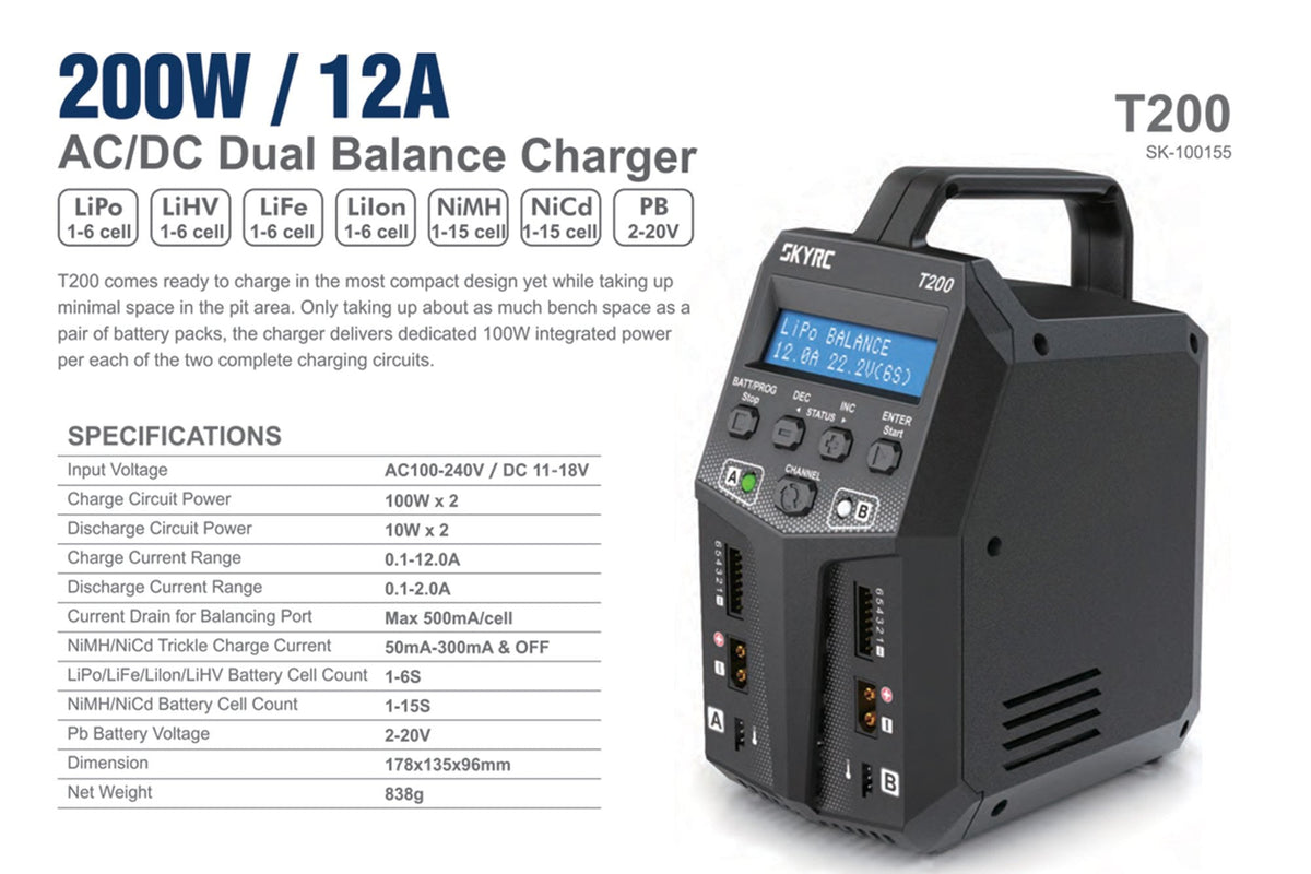 SkyRC- T200 Dual Balance Charger