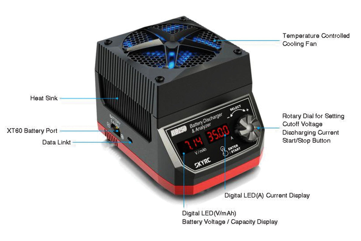 SkyRC- BD250 Battery Discharger and Alalyzer