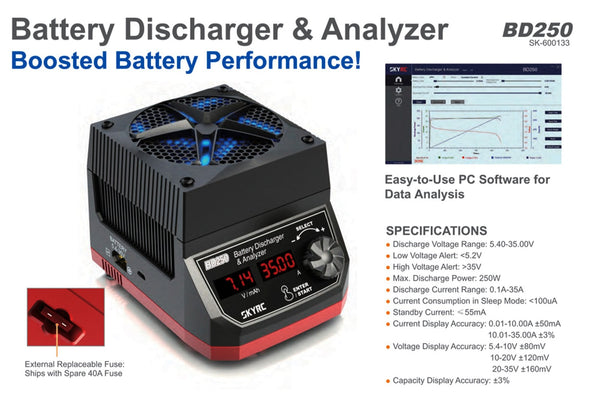 SkyRC- BD250 Battery Discharger and Alalyzer
