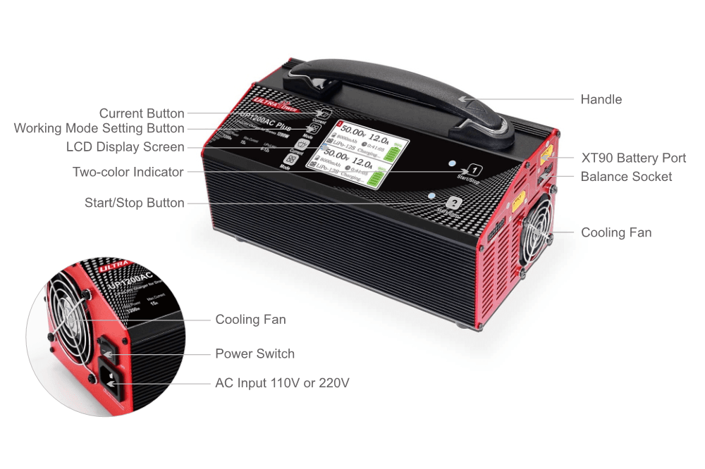 UltraPower - UP1200AC PLUS Balance Charger