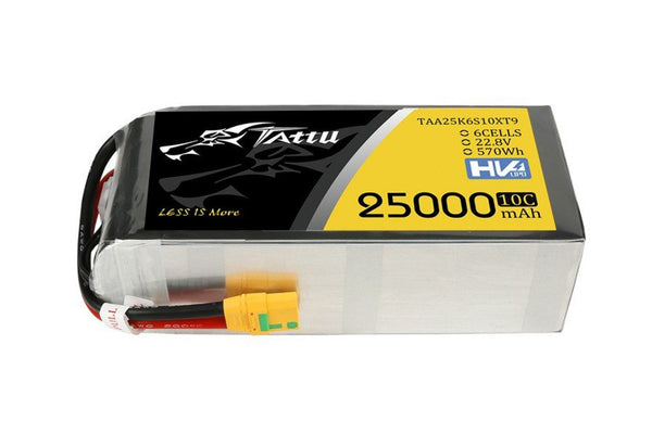 Gens Ace- G-Tech- Tattu HV- 25000mAh 10C 6S1P 22.8V Lipo with XT90-S