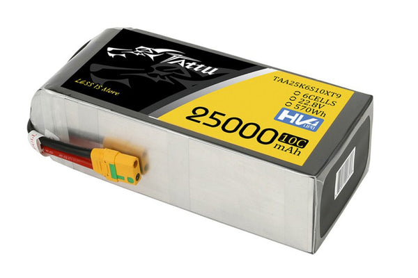 Gens Ace- G-Tech- Tattu HV- 25000mAh 10C 6S1P 22.8V Lipo with XT90-S