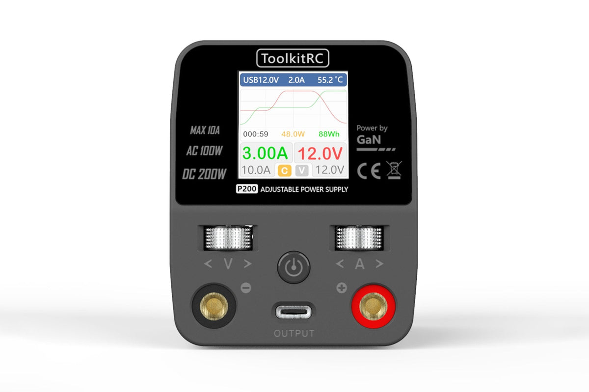 ToolkitRC P200 Smart Desktop Power Supply with GaN Technology