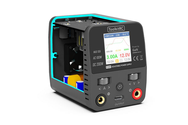 ToolkitRC P200 Smart Desktop Power Supply with GaN Technology