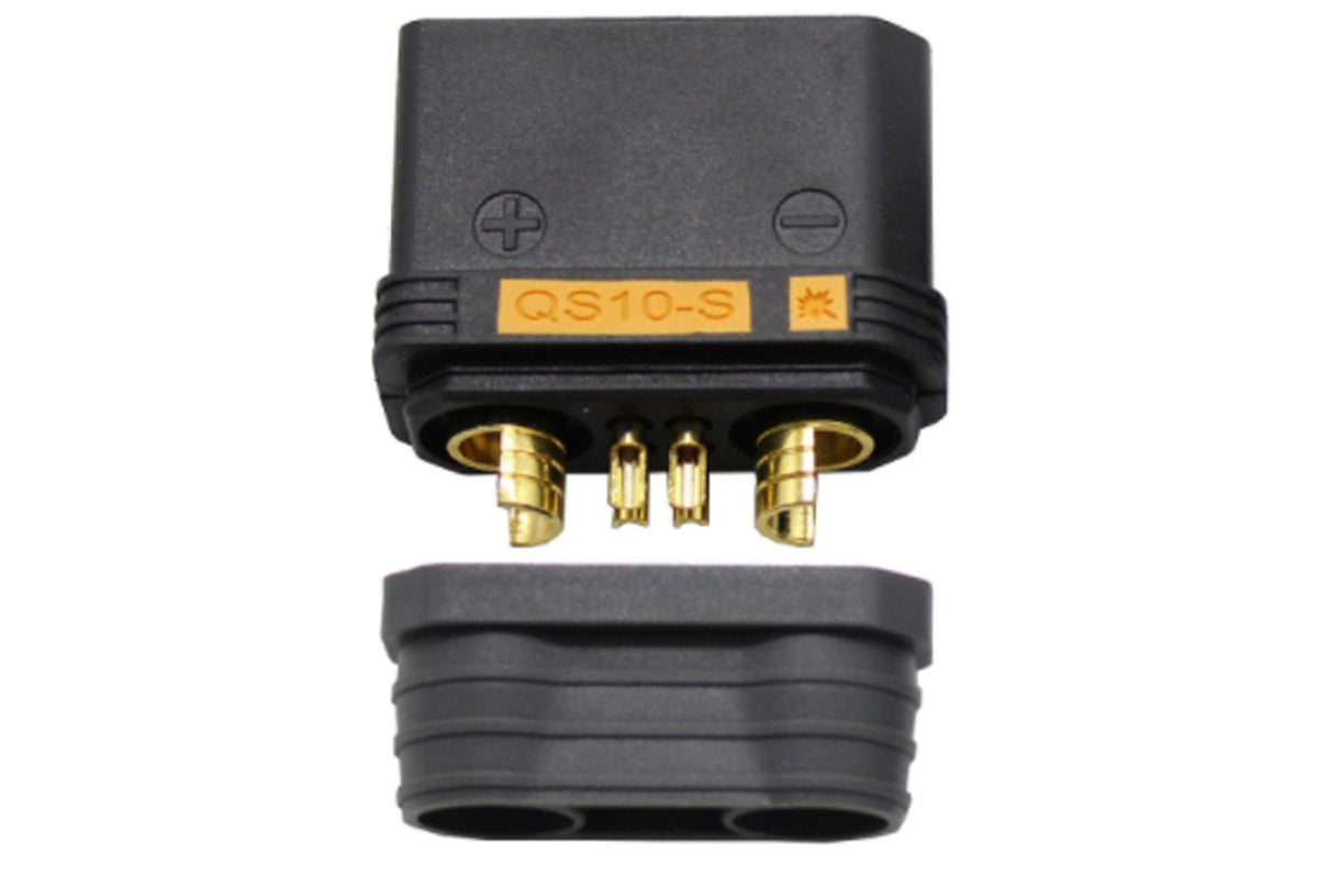 QS10-S Antispark Male Connector Black- 1PC