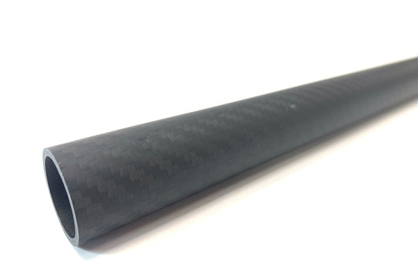 3DXR- Roll wrapped carbon fibre tubes-Matte - 1000mm