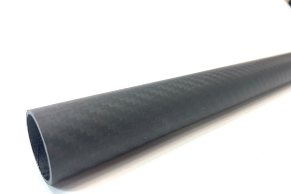 3DXR- Roll wrapped carbon fibre tubes-Matte - 1000mm