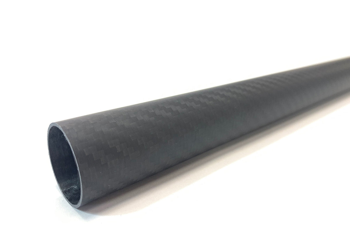 3DXR- Roll wrapped carbon fibre tubes-Matte - 1000mm