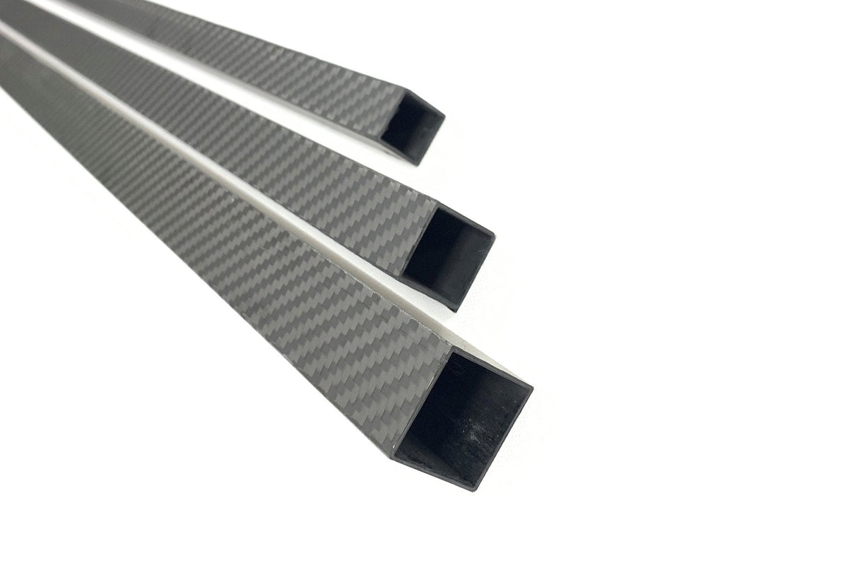 3DXR- Square Roll wrapped carbon fibre tubes-Matte