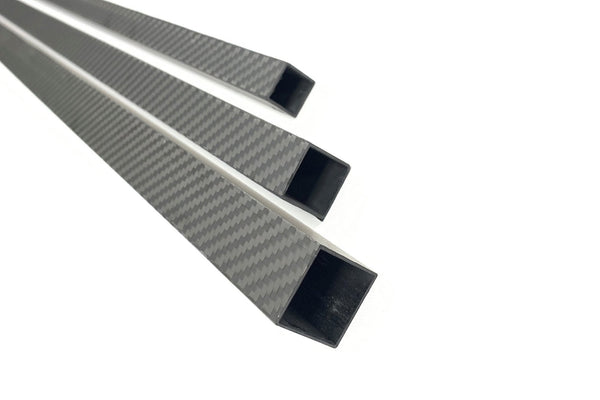 3DXR- Square Roll wrapped carbon fibre tubes-Matte