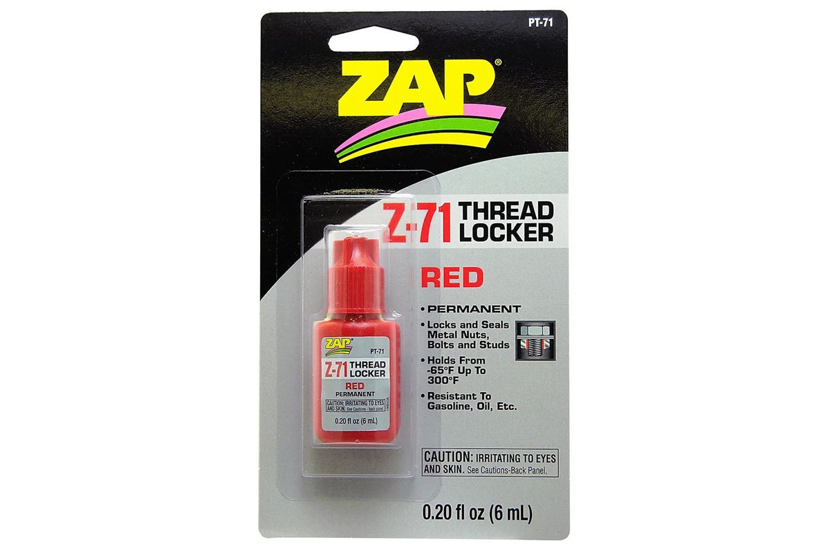 ZAP -PT-71 Z-71 Red Thread Locker 0.2oz/6ml