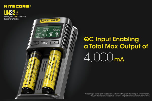 Nitecore UMS2 USB Battery Charger