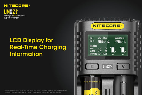 Nitecore UMS2 USB Battery Charger