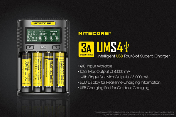 Nitecore UMS4 USB Battery Charger