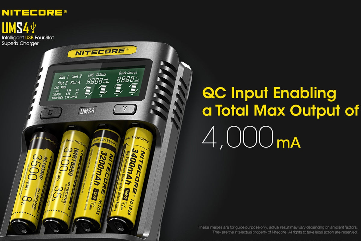 Nitecore UMS4 USB Battery Charger