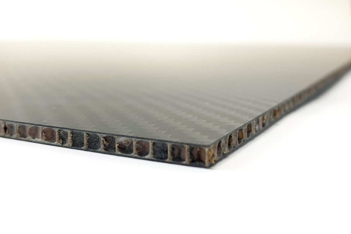 Carbon Fibre Nomex Core Sandwich- Sheet 500mm x 500mm Matte finish