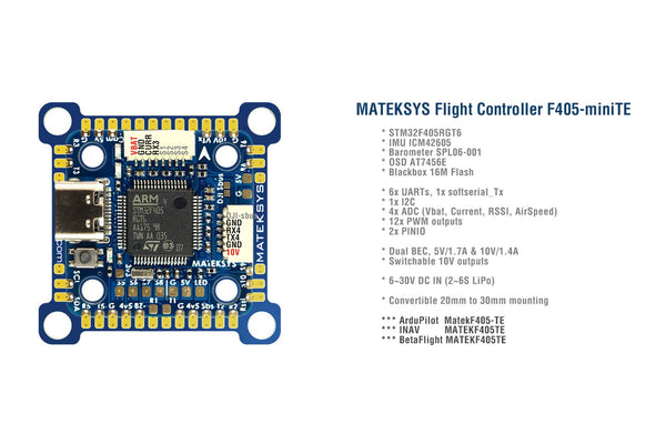 Matek Systems- Flight Controller F405-miniTE