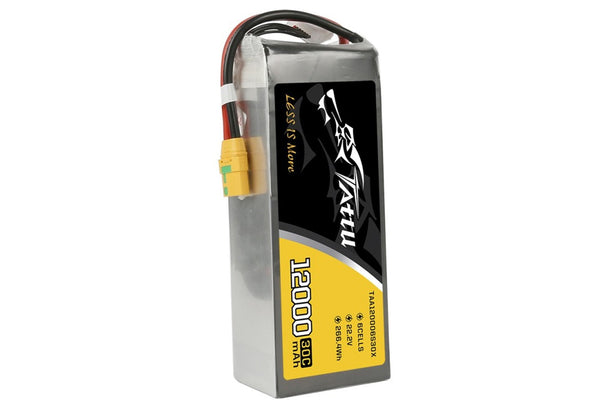 Gens Ace- Tattu - 12000mAh 22.2v 30C 6S1P UAV Lipo - XT90