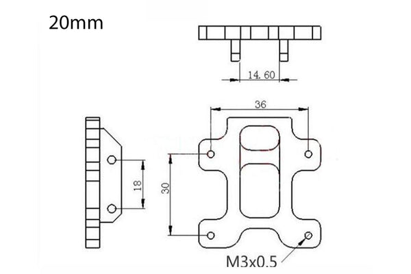 20mm Landing Leg Mount - 1 Pair