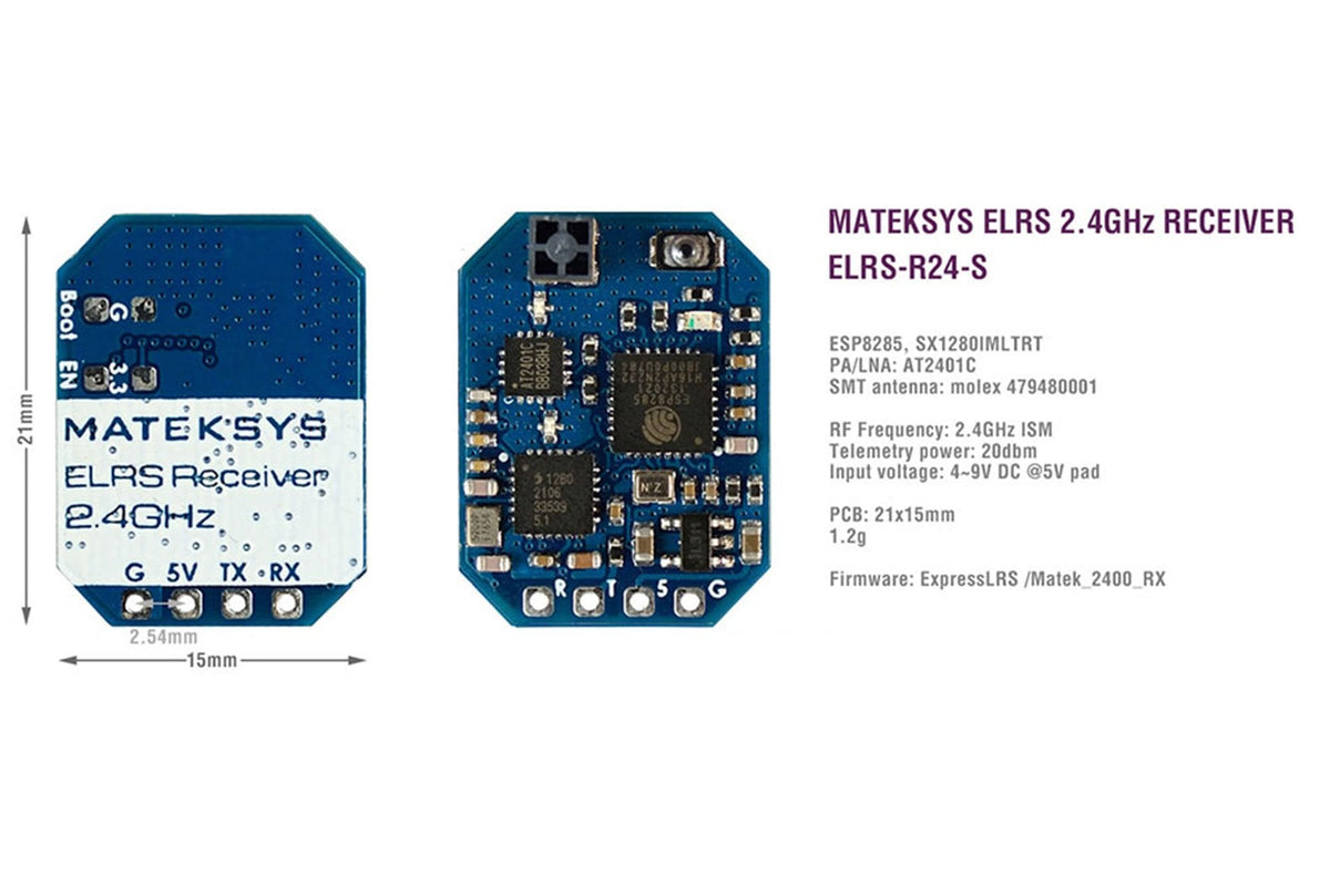 Matek Systems -ELRS-R24-S 2.4GHz Receiver