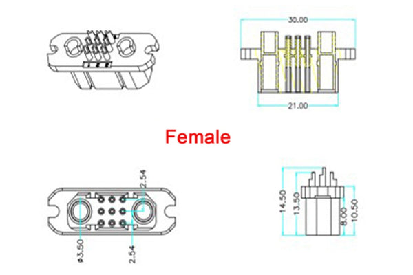JX9 Multi Wire VTOL pro connector- Pair