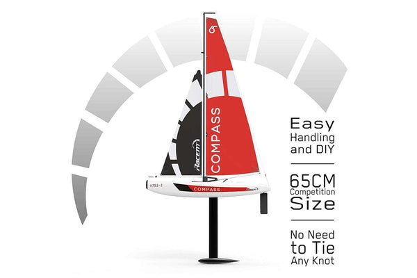 Volantex RC COMPASS RG65 class competition sailboat 650mm Ready To Race