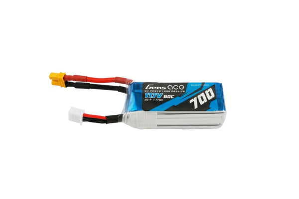 Gens Ace- 700mAh 60C 3S1P 11.1V Lipo with XT30U