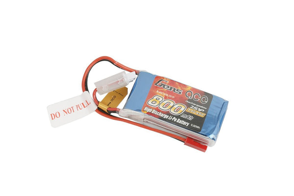 Gens Ace- 800mAh 45C 2S1P 7.4V Lipo with JST-SYP