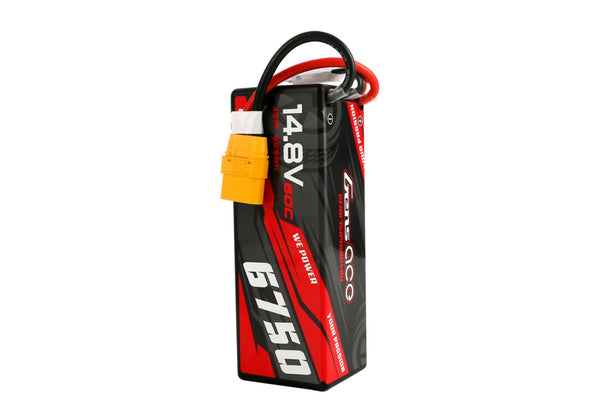 Gens Ace- Hard Case, 6750mAh 60C 4S1P 14.8V Lipo with XT90