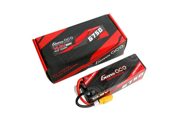 Gens Ace- Hard Case, 6750mAh 60C 4S1P 14.8V Lipo with XT90