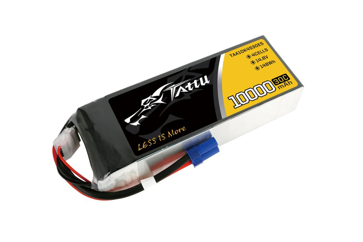 Gens Ace- Tattu 30C- 10000mAh 4S1P 14.8V Lipo with EC5