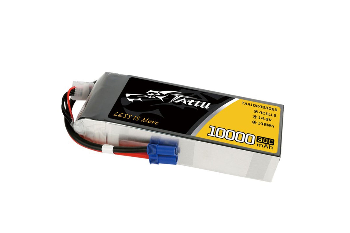 Gens Ace- Tattu 30C- 10000mAh 4S1P 14.8V Lipo with EC5