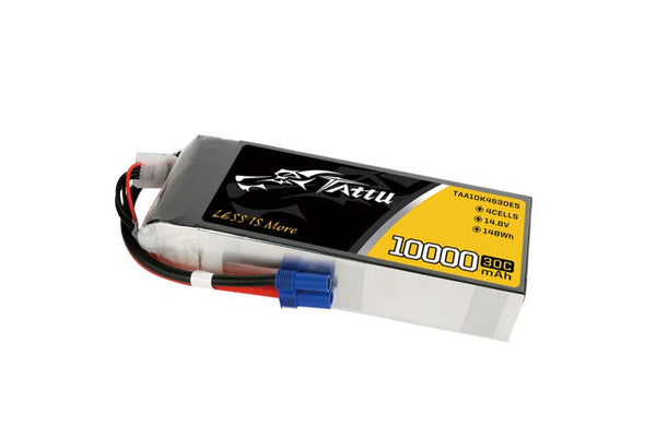 Gens Ace- Tattu 30C- 10000mAh 4S1P 14.8V Lipo with EC5