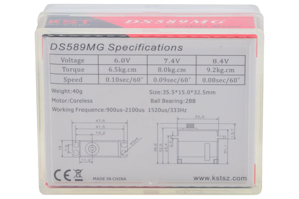 KST DS589MG 9.2KG 0.08sec Digital HV Metal Gear Servo