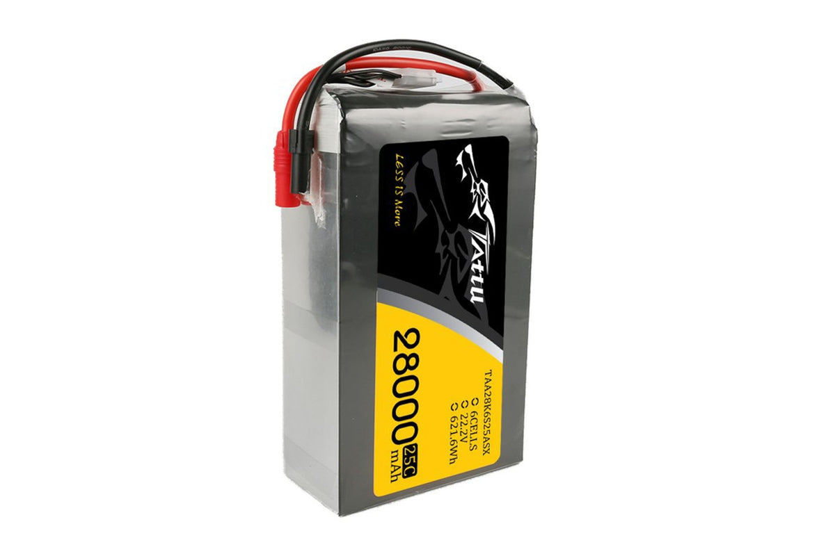 Gens Ace- Tattu, 28000mAh 25C 6S1P 22.2V Lipo with AS150/XT150
