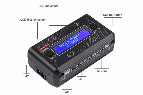 Ultra Power- UP-S4AC Four Channel AC/DC Charger
