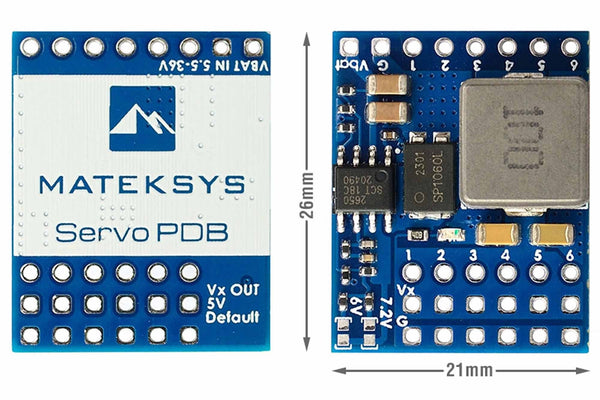 Matek Systems -SERVO PDB, W/ BEC 5.5-36V TO 5-8.2V