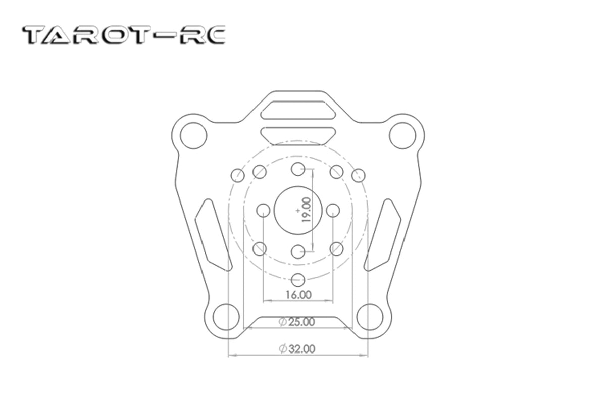 Tarot - 20MM Suspension Motor Mount/Black TL4Q005