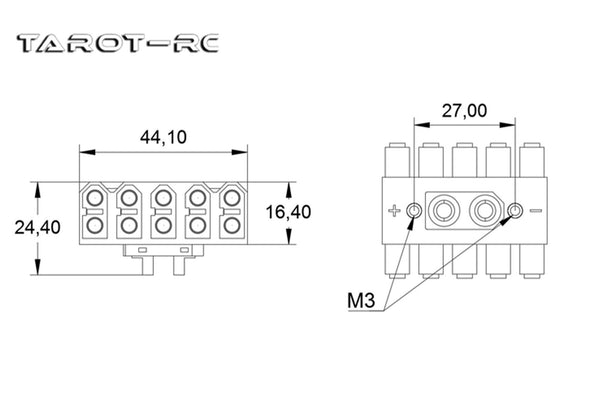 Tarot- Distribution Module/Power Hub/Compatible with XT60