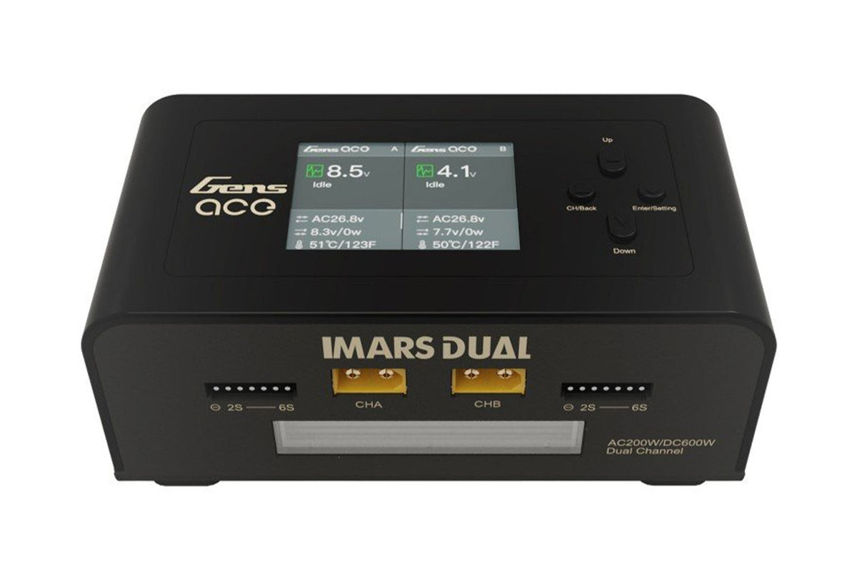 Gens Ace- IMARS Dual Channel AC200W/DC600W Smart Balance RC Charger (UK)