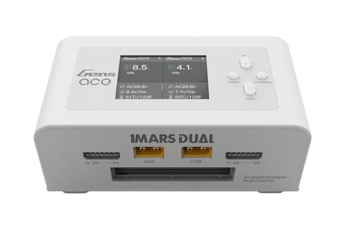 Gens Ace- IMARS Dual Channel AC200W/DC600W Smart Balance RC Charger (UK)